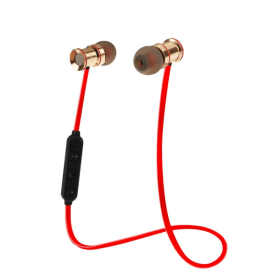 Sport Headsets Wireless V4.1 In-Ear Stereo Headphones Sweat-proof Running Earphones (Option: Red)