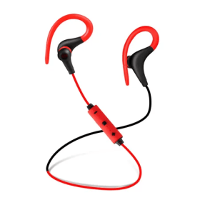 Wireless Headsets V4.1 Sport In-Ear Stereo Headphones Sweat-proof (Option: Red)