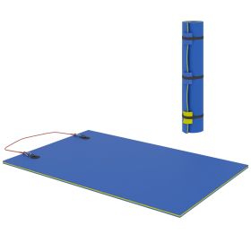 9' x 6' Lily Pad Water Mat for 2 Adults, Floating Water Pad for Lake, Pool, Ocean, Beach, and Boating, Blue (Option: Blue-1820x360x365 mm)