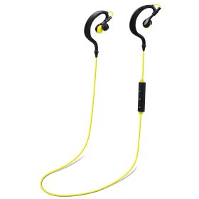 Wireless Headsets V4.1 Sport In-Ear Stereo Headphones Sweat-proof Neckband Earbuds With Mic Deep Bass HiFi Earphones For Running Hiking Travel (Option: Yellow)