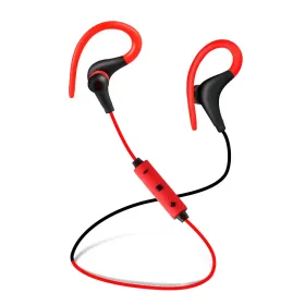 Wireless Headsets V4.1 Sport In-Ear Stereo Headphones Sweat-proof Noise Canceling Earphones Back-Headphone (Option: Red)